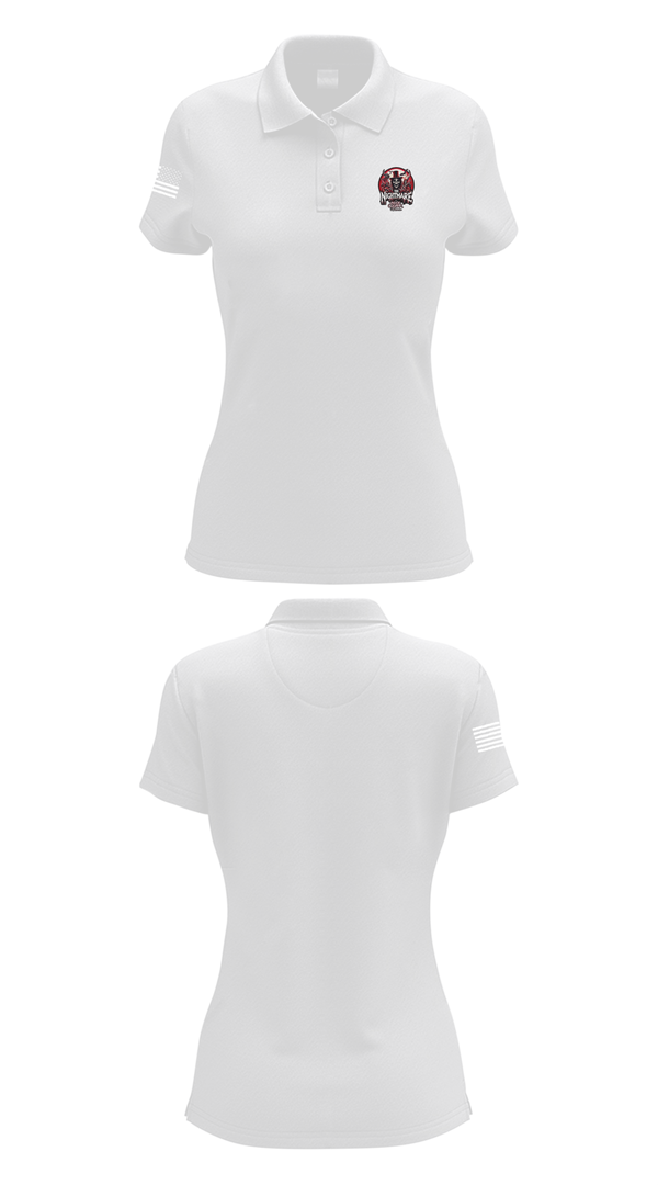 Womens Short Sleeve Performance Polo, The Nightmare, , Teamtime, Team time, sublimation, custom sports apparel, team uniforms, spirit wear, spiritwear, sports uniforms, custom shirts, team store, custom team store, fundraiser sports, apparel fundraiser