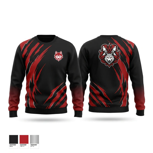 Crew Neck Sweatshirt, Cu blood&moon, E-Sports, Teamtime, Team time, sublimation, custom sports apparel, team uniforms, spirit wear, spiritwear, sports uniforms, custom shirts, team store, custom team store, fundraiser sports, apparel fundraiser