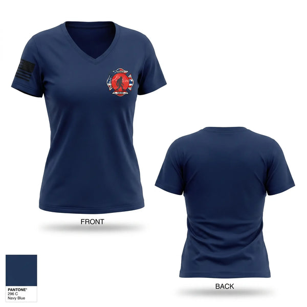 Womens Short Sleeve Vneck Shirt, Riggins City Fire Department, Fire Department, Teamtime, Team time, sublimation, custom sports apparel, team uniforms, spirit wear, spiritwear, sports uniforms, custom shirts, team store, custom team store, fundraiser sports, apparel fundraiser