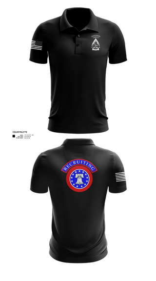 Short Sleeve Performance Polo, Detroit Recruiting Station, Army, Teamtime, Team time, sublimation, custom sports apparel, team uniforms, spirit wear, spiritwear, sports uniforms, custom shirts, team store, custom team store, fundraiser sports, apparel fundraiser
