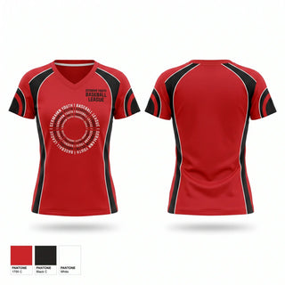 Womens Short Sleeve Vneck Shirt, German youth baseball league, Baseball, Teamtime, Team time, sublimation, custom sports apparel, team uniforms, spirit wear, spiritwear, sports uniforms, custom shirts, team store, custom team store, fundraiser sports, apparel fundraiser