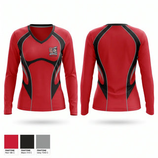 Womens Long Sleeve Vneck Shirt, Spring Lake HS Boys Swimming/ Diving Team, Swimming, Teamtime, Team time, sublimation, custom sports apparel, team uniforms, spirit wear, spiritwear, sports uniforms, custom shirts, team store, custom team store, fundraiser sports, apparel fundraiser