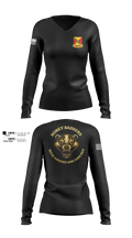 HHB 1-51 ADA 77360276 Women's Long Sleeve V-neck Shirt - 100