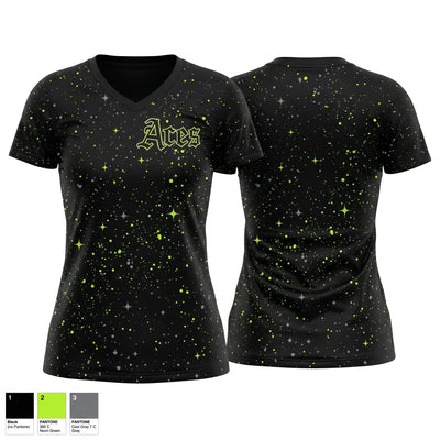 Cosmo Aces Women's Short Sleeve V-neck Shirt - 1
