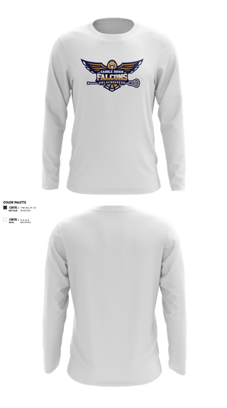 Long Sleeve Performance Shirt, Saddle Brook Falcons Lacrosse, Men's Lacrosse, Teamtime, Team time, sublimation, custom sports apparel, team uniforms, spirit wear, spiritwear, sports uniforms, custom shirts, team store, custom team store, fundraiser sports, apparel fundraiser