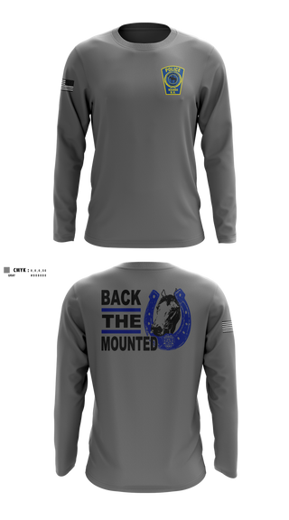 Long Sleeve Performance Shirt, Nashua NH Police Mounted United, Police, Teamtime, Team time, sublimation, custom sports apparel, team uniforms, spirit wear, spiritwear, sports uniforms, custom shirts, team store, custom team store, fundraiser sports, apparel fundraiser