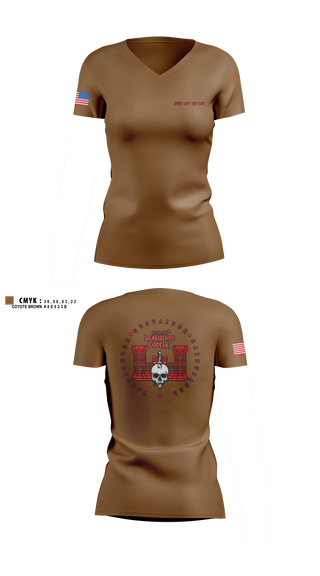 Womens Short Sleeve Vneck Shirt, Forward support company 107 engineer battalion, National Guard, Teamtime, Team time, sublimation, custom sports apparel, team uniforms, spirit wear, spiritwear, sports uniforms, custom shirts, team store, custom team store, fundraiser sports, apparel fundraiser