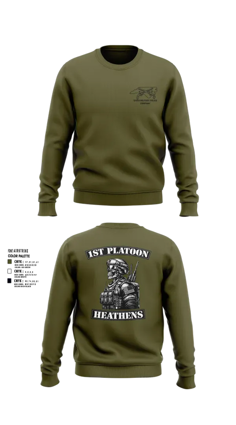 Crew Neck Sweatshirt, 514th MP CO, Army, Teamtime, Team time, sublimation, custom sports apparel, team uniforms, spirit wear, spiritwear, sports uniforms, custom shirts, team store, custom team store, fundraiser sports, apparel fundraiser
