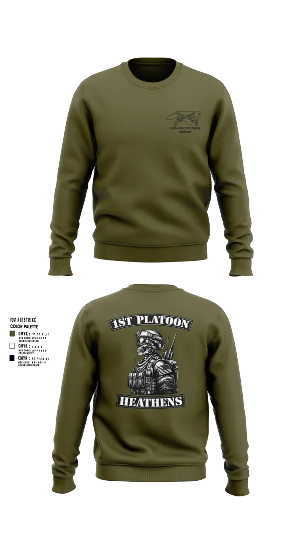 Crew Neck Sweatshirt, 514th MP CO, Army, Teamtime, Team time, sublimation, custom sports apparel, team uniforms, spirit wear, spiritwear, sports uniforms, custom shirts, team store, custom team store, fundraiser sports, apparel fundraiser