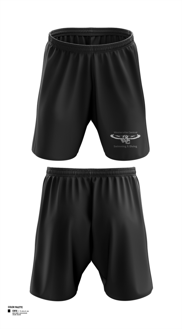 Athletic Shorts With Pockets, Westerville Central Swimming & Diving, Swimming, Teamtime, Team time, sublimation, custom sports apparel, team uniforms, spirit wear, spiritwear, sports uniforms, custom shirts, team store, custom team store, fundraiser sports, apparel fundraiser