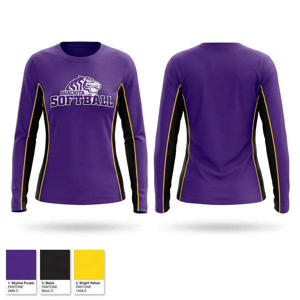 Long Sleeve Performance Shirt, Ouachita Tigers, Softball, Teamtime, Team time, sublimation, custom sports apparel, team uniforms, spirit wear, spiritwear, sports uniforms, custom shirts, team store, custom team store, fundraiser sports, apparel fundraiser