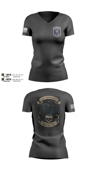 Womens Short Sleeve Vneck Shirt, Trumbull County Homicide Investigation and Prosecution Unit, , Teamtime, Team time, sublimation, custom sports apparel, team uniforms, spirit wear, spiritwear, sports uniforms, custom shirts, team store, custom team store, fundraiser sports, apparel fundraiser