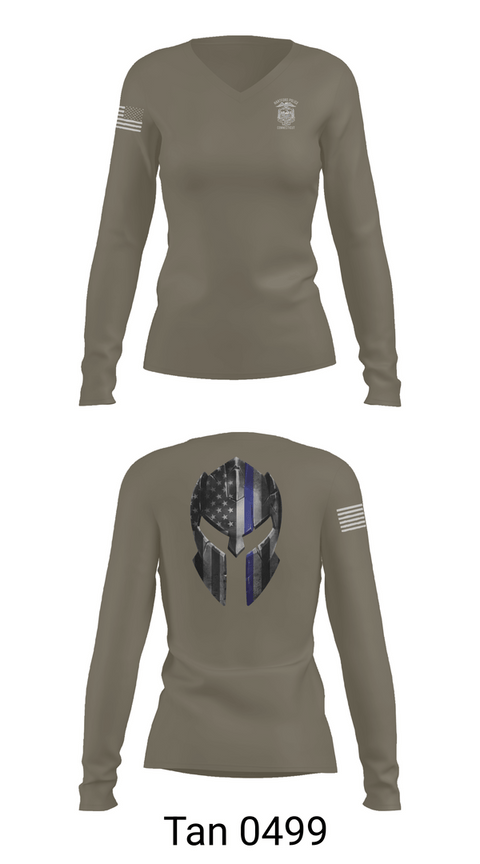 Womens Long Sleeve Vneck Shirt, Hartford Police, Police, Teamtime, Team time, sublimation, custom sports apparel, team uniforms, spirit wear, spiritwear, sports uniforms, custom shirts, team store, custom team store, fundraiser sports, apparel fundraiser