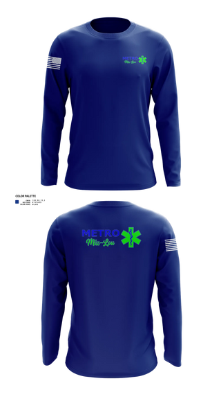 Long Sleeve Performance Shirt, Metro miss lou, EMS/EMT, Teamtime, Team time, sublimation, custom sports apparel, team uniforms, spirit wear, spiritwear, sports uniforms, custom shirts, team store, custom team store, fundraiser sports, apparel fundraiser