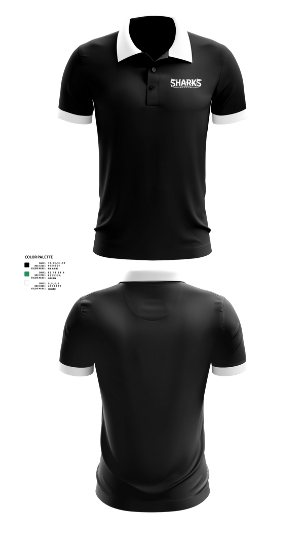 Short Sleeve Performance Polo, Sharks, Men's Soccer, Teamtime, Team time, sublimation, custom sports apparel, team uniforms, spirit wear, spiritwear, sports uniforms, custom shirts, team store, custom team store, fundraiser sports, apparel fundraiser