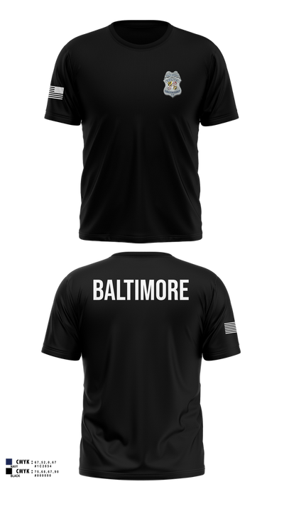 Baltimore Police Department 87844161 Old School Cotton Feel Shirt - 100