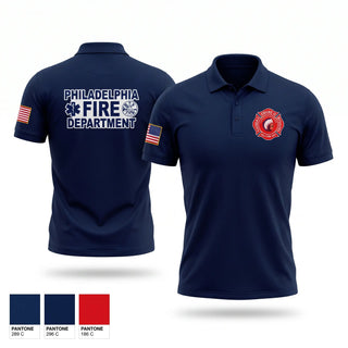 Short Sleeve Performance Polo, Engine 10/Ladder 11/Battalion 1, Fire Department, Teamtime, Team time, sublimation, custom sports apparel, team uniforms, spirit wear, spiritwear, sports uniforms, custom shirts, team store, custom team store, fundraiser sports, apparel fundraiser