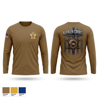 Long Sleeve Performance Shirt, Alfalfa county sheriffs office, Police, Teamtime, Team time, sublimation, custom sports apparel, team uniforms, spirit wear, spiritwear, sports uniforms, custom shirts, team store, custom team store, fundraiser sports, apparel fundraiser