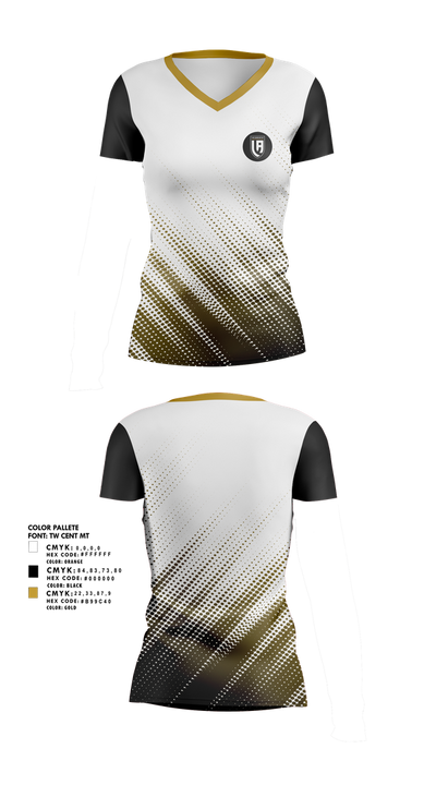 Los Angeles Soccer Club 64237335 Women's Short Sleeve V-neck Shirt - 2