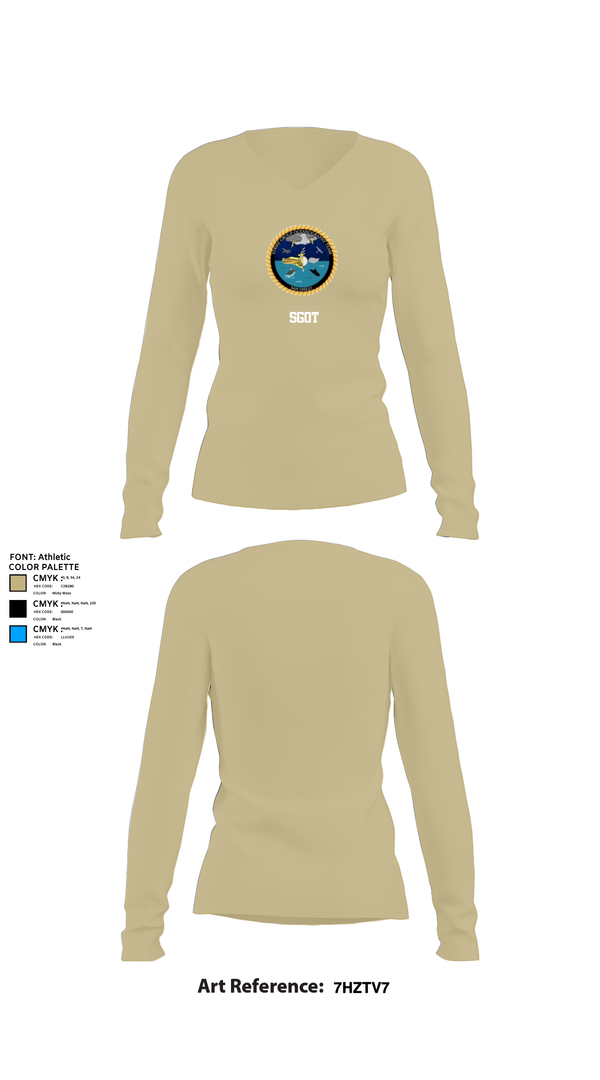 Womens Long Sleeve Vneck Shirt, SGOT, , Teamtime, Team time, sublimation, custom sports apparel, team uniforms, spirit wear, spiritwear, sports uniforms, custom shirts, team store, custom team store, fundraiser sports, apparel fundraiser
