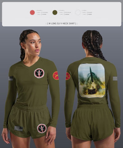 Missile unit 93373689 Women's Long Sleeve V-neck Shirt - 2