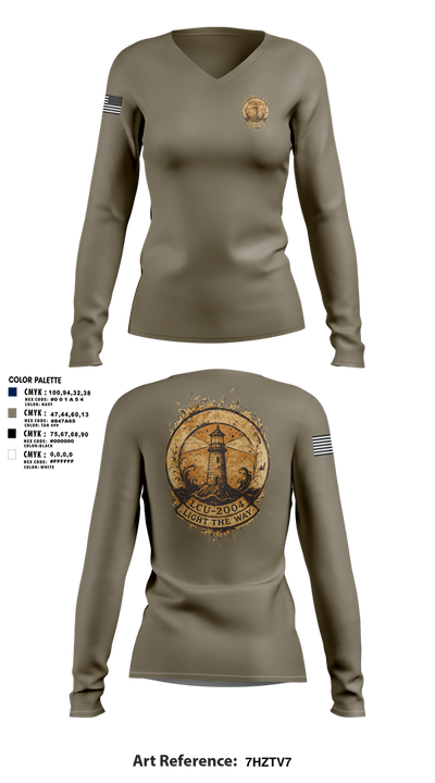 LCU-2004 59546896 Women's Long Sleeve V-neck Shirt - 12