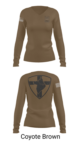 Womens Long Sleeve Vneck Shirt, Whitesboro PBA, , Teamtime, Team time, sublimation, custom sports apparel, team uniforms, spirit wear, spiritwear, sports uniforms, custom shirts, team store, custom team store, fundraiser sports, apparel fundraiser