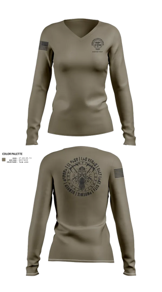 Womens Long Sleeve Vneck Shirt, Denver MRCO, , Teamtime, Team time, sublimation, custom sports apparel, team uniforms, spirit wear, spiritwear, sports uniforms, custom shirts, team store, custom team store, fundraiser sports, apparel fundraiser