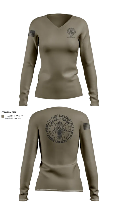 Denver MRCO 92797662 Women's Long Sleeve V-neck Shirt - 22