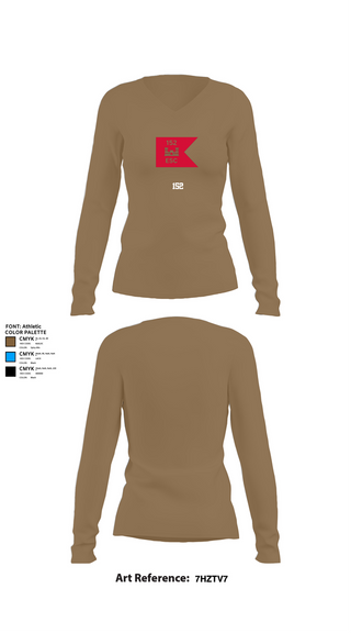 Womens Long Sleeve Vneck Shirt, 152, Army, Teamtime, Team time, sublimation, custom sports apparel, team uniforms, spirit wear, spiritwear, sports uniforms, custom shirts, team store, custom team store, fundraiser sports, apparel fundraiser
