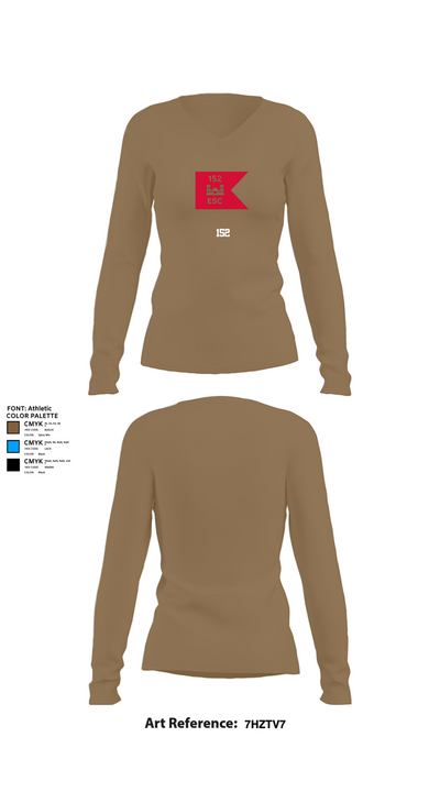 152 ESC Women's Long Sleeve V-neck Shirt - 2