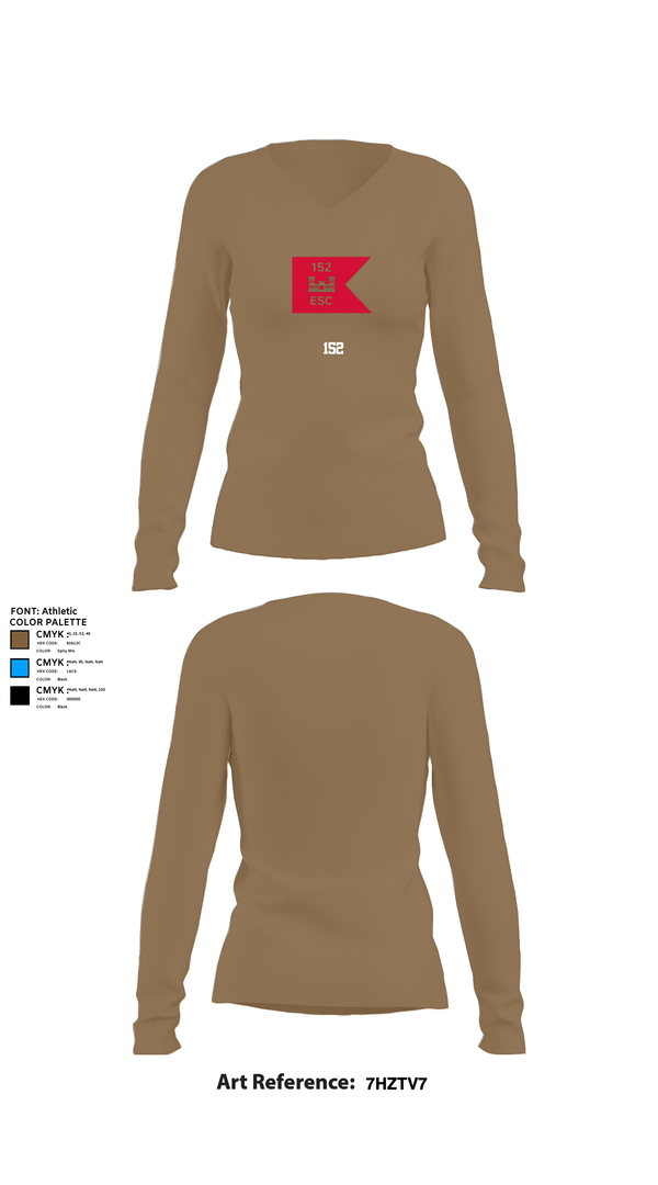 Womens Long Sleeve Vneck Shirt, 152, Army, Teamtime, Team time, sublimation, custom sports apparel, team uniforms, spirit wear, spiritwear, sports uniforms, custom shirts, team store, custom team store, fundraiser sports, apparel fundraiser