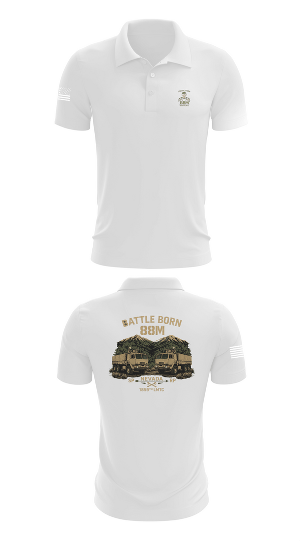 Short Sleeve Performance Polo, 1859th LMTC, National Guard, Teamtime, Team time, sublimation, custom sports apparel, team uniforms, spirit wear, spiritwear, sports uniforms, custom shirts, team store, custom team store, fundraiser sports, apparel fundraiser
