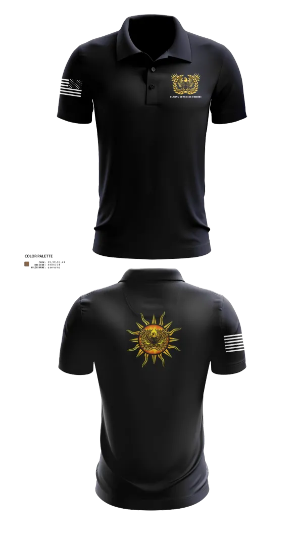 Short Sleeve Performance Polo, FLARNG SUNSHINE COHORT, , Teamtime, Team time, sublimation, custom sports apparel, team uniforms, spirit wear, spiritwear, sports uniforms, custom shirts, team store, custom team store, fundraiser sports, apparel fundraiser