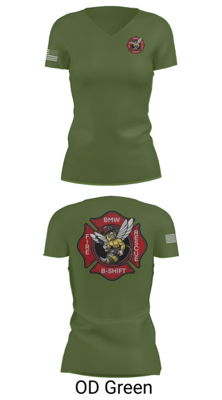 Womens Short Sleeve Vneck Shirt, B-Shift, Fire Department, Teamtime, Team time, sublimation, custom sports apparel, team uniforms, spirit wear, spiritwear, sports uniforms, custom shirts, team store, custom team store, fundraiser sports, apparel fundraiser