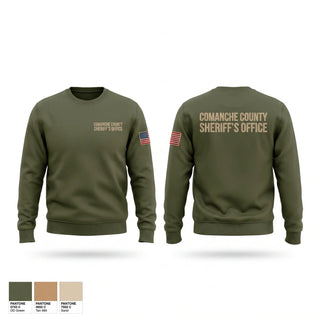 Crew Neck Sweatshirt, Comanche County Sheriffs Office, Police, Teamtime, Team time, sublimation, custom sports apparel, team uniforms, spirit wear, spiritwear, sports uniforms, custom shirts, team store, custom team store, fundraiser sports, apparel fundraiser