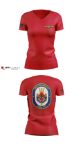 USS Nebraska 45293646 Women's Short Sleeve V-neck Shirt - 3