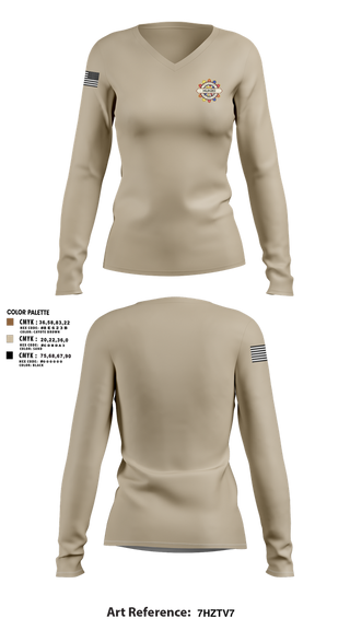 Womens Long Sleeve Vneck Shirt, A co 1/109, National Guard, Teamtime, Team time, sublimation, custom sports apparel, team uniforms, spirit wear, spiritwear, sports uniforms, custom shirts, team store, custom team store, fundraiser sports, apparel fundraiser