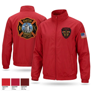 Windbreaker, Barton Vol. Fire Dept., Fire Department, Teamtime, Team time, sublimation, custom sports apparel, team uniforms, spirit wear, spiritwear, sports uniforms, custom shirts, team store, custom team store, fundraiser sports, apparel fundraiser