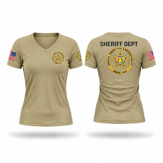 Womens Short Sleeve Vneck Shirt, Covington County Sheriffs Dept, Police, Teamtime, Team time, sublimation, custom sports apparel, team uniforms, spirit wear, spiritwear, sports uniforms, custom shirts, team store, custom team store, fundraiser sports, apparel fundraiser