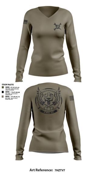 Womens Long Sleeve Vneck Shirt, FMS 27, , Teamtime, Team time, sublimation, custom sports apparel, team uniforms, spirit wear, spiritwear, sports uniforms, custom shirts, team store, custom team store, fundraiser sports, apparel fundraiser