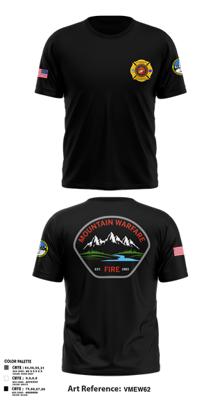 Old School Cotton Feel Shirt, Marine Corps Mountain Warfare Training Center Fire Department, , Teamtime, Team time, sublimation, custom sports apparel, team uniforms, spirit wear, spiritwear, sports uniforms, custom shirts, team store, custom team store, fundraiser sports, apparel fundraiser