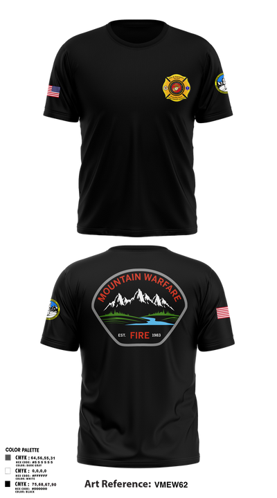 Marine Corps Mountain Warfare Training Center Fire Department 41101347 Short Sleeve Performance Shirt - 3