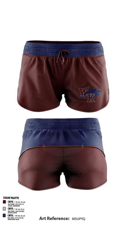 White Knoll High School Track & Field 55705888 Women's Shorts - 12