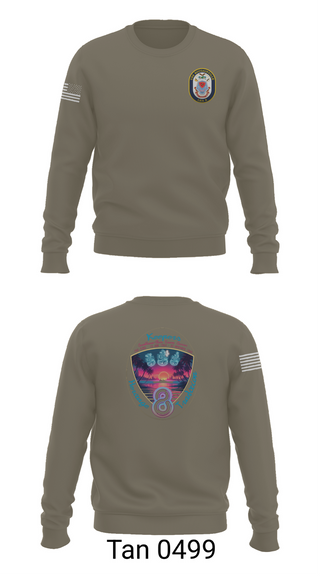 Crew Neck Sweatshirt, USS Bougainville CPO, , Teamtime, Team time, sublimation, custom sports apparel, team uniforms, spirit wear, spiritwear, sports uniforms, custom shirts, team store, custom team store, fundraiser sports, apparel fundraiser