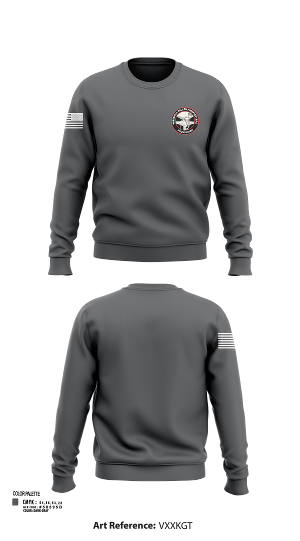 Crew Neck Sweatshirt, Peekskill Fallen Firefighters Foundation, , Teamtime, Team time, sublimation, custom sports apparel, team uniforms, spirit wear, spiritwear, sports uniforms, custom shirts, team store, custom team store, fundraiser sports, apparel fundraiser
