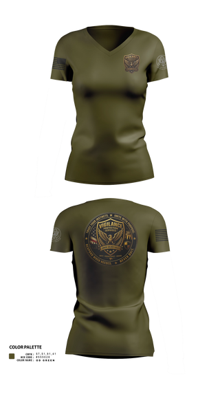 Womens Short Sleeve Vneck Shirt, Vigilance Protection Services, , Teamtime, Team time, sublimation, custom sports apparel, team uniforms, spirit wear, spiritwear, sports uniforms, custom shirts, team store, custom team store, fundraiser sports, apparel fundraiser