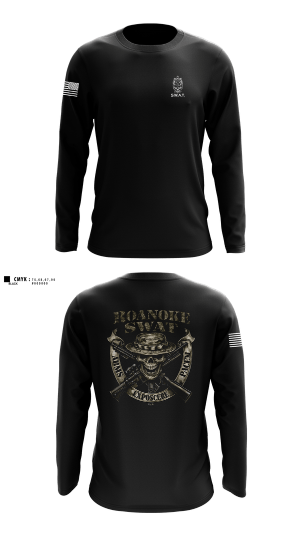 Long Sleeve Performance Shirt, Roanoke SWAT, Police, Teamtime, Team time, sublimation, custom sports apparel, team uniforms, spirit wear, spiritwear, sports uniforms, custom shirts, team store, custom team store, fundraiser sports, apparel fundraiser