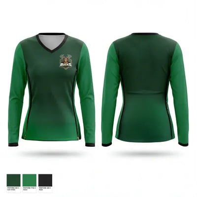 Bucks 69156957 Women's Long Sleeve V-neck Shirt - 1
