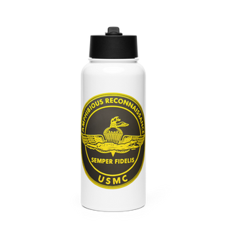 Amphibious Reconnaissance 31849559 Stainless Steel Water Bottle with a Straw Lid